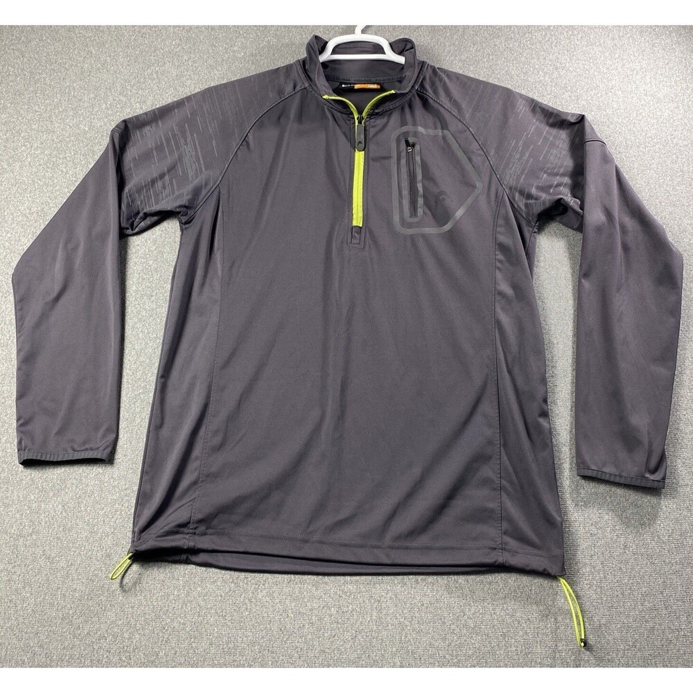 Head 1/4 Zip Stretch Long Sleeve Pullover Mens Large Gray Performance Activewear